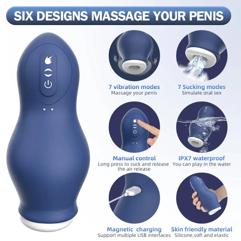 Automatic Sucking Male Mastubator Blowjob Masturbation Equipment Machine Sex Toys Adult Goods for Men Man Masturbators Cup