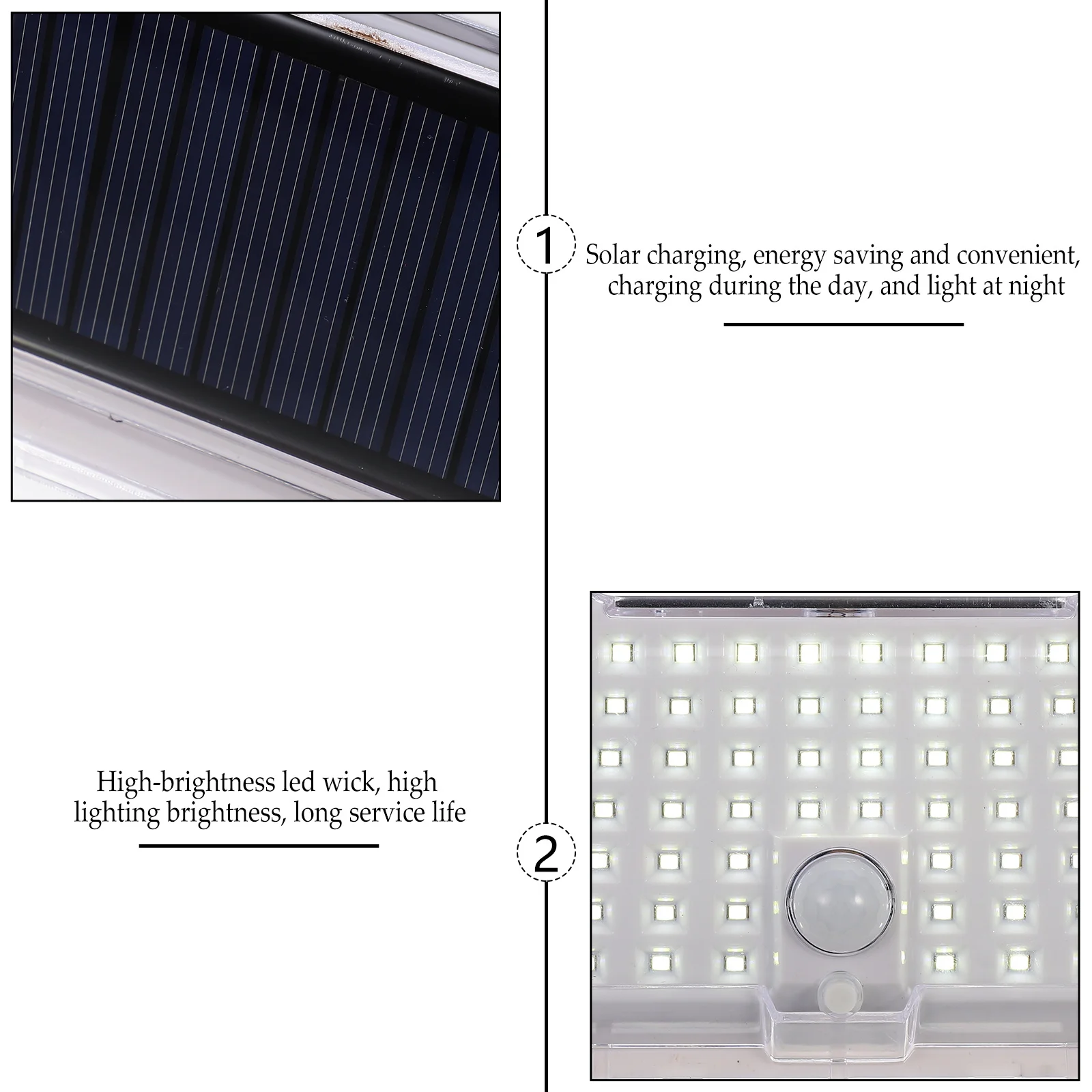 

Outdoor Solar Sensor Light Garden Patio Wall-Mounted Solar Induction Lamp Weatherproof Sensor Wall Light for Yard Pathway
