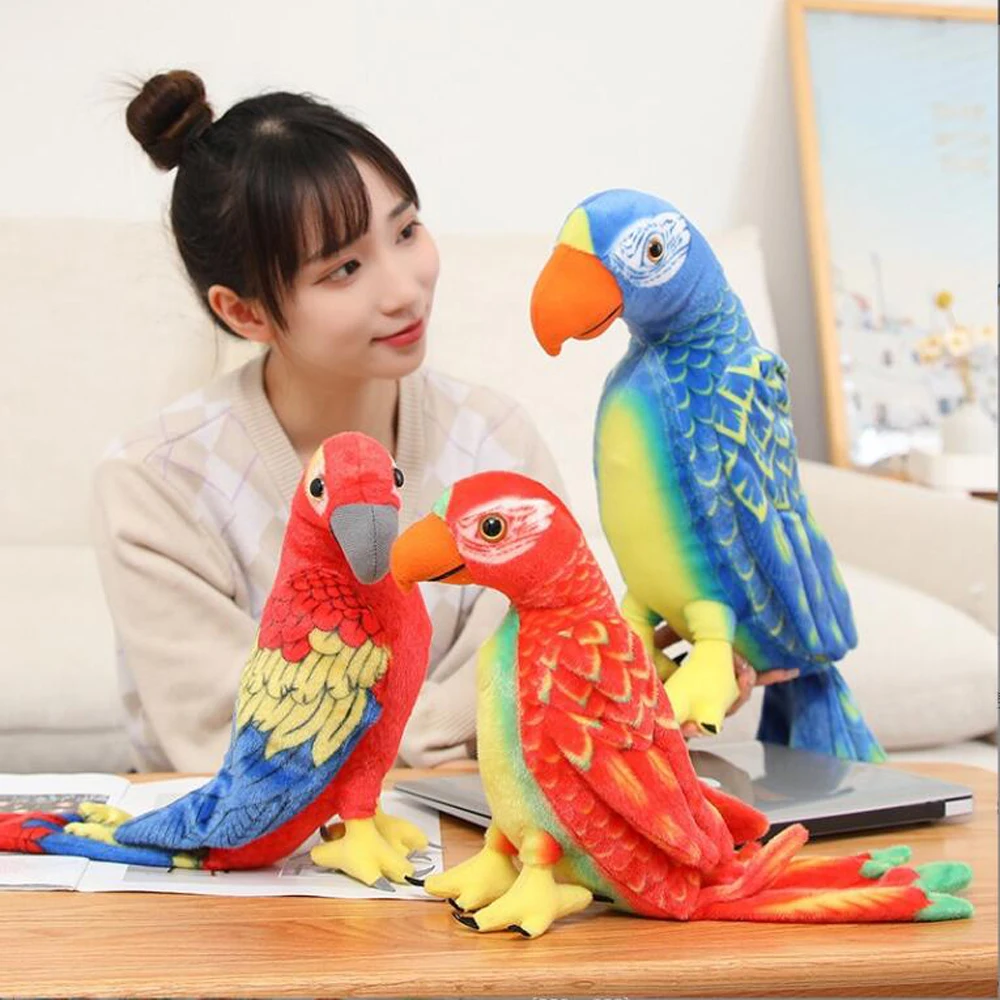 

Color Simulation Parrot Zoo Bird Plush Stuffed Toys