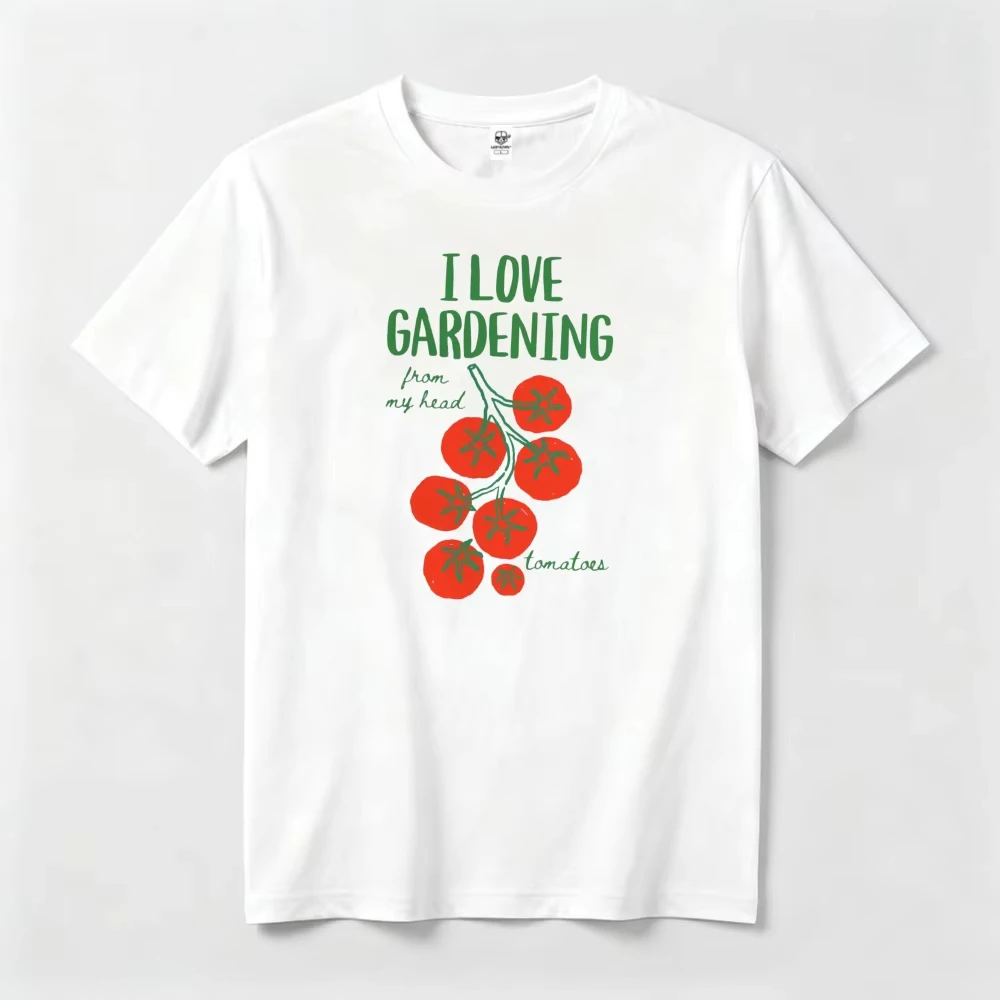 I Love Gardening From My Head Tomatoes Women T-Shirt Funny Gardening Shirt Gift for Gardeners Gardening Jokes Tee Tomato Shirt