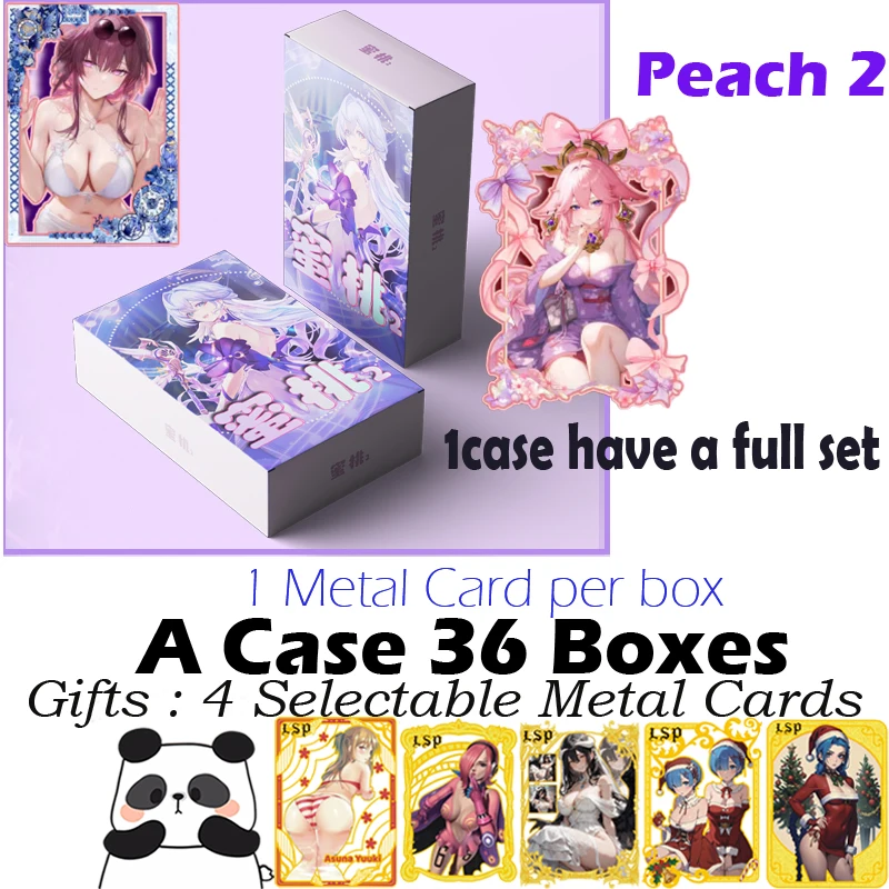 

Коллекционная карта Goddess Peach 2, металлическая карта Hutao Ganyu Yae Miko Doujin, редкая карта, бикини, купальный костюм, карта, игрушка, подарки