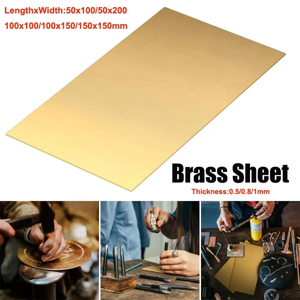 New Copper Brass Plate Sheet 0.5mm 0.8mm 1mm Multiple Sizes Brass Plate Cutting CNC Frame