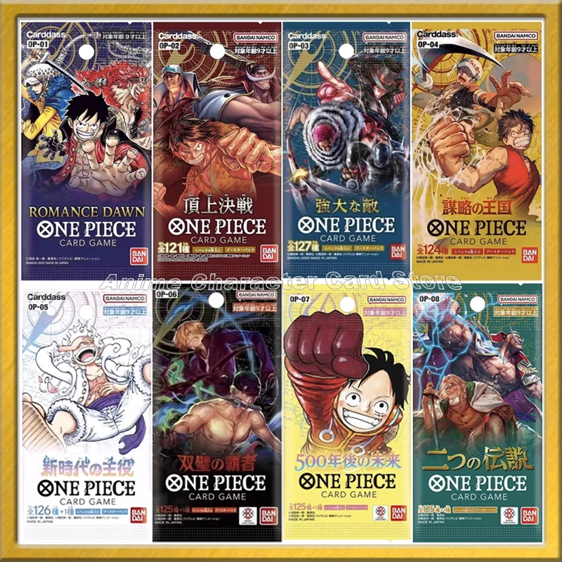 

Original Bandai One Piece Card Japanese Anime OPCG TCG OP-01/02/03/04/05/06/07/08 EB01 PRB01 Supplement Pack Cards Children Gift