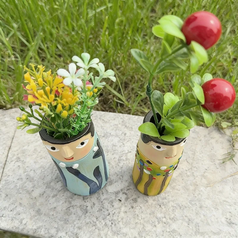 

Ручная работа из смолы, художественная ваза в богемном стиле, украшение для дома, креативная цветочная композиция, горшок, контейнер для растений, аксессуары