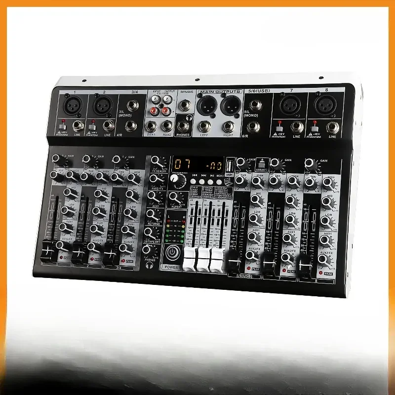 KP8 8-channel Mixer Built-in 16DSP Digital Effect 110V-220V Power Mixer