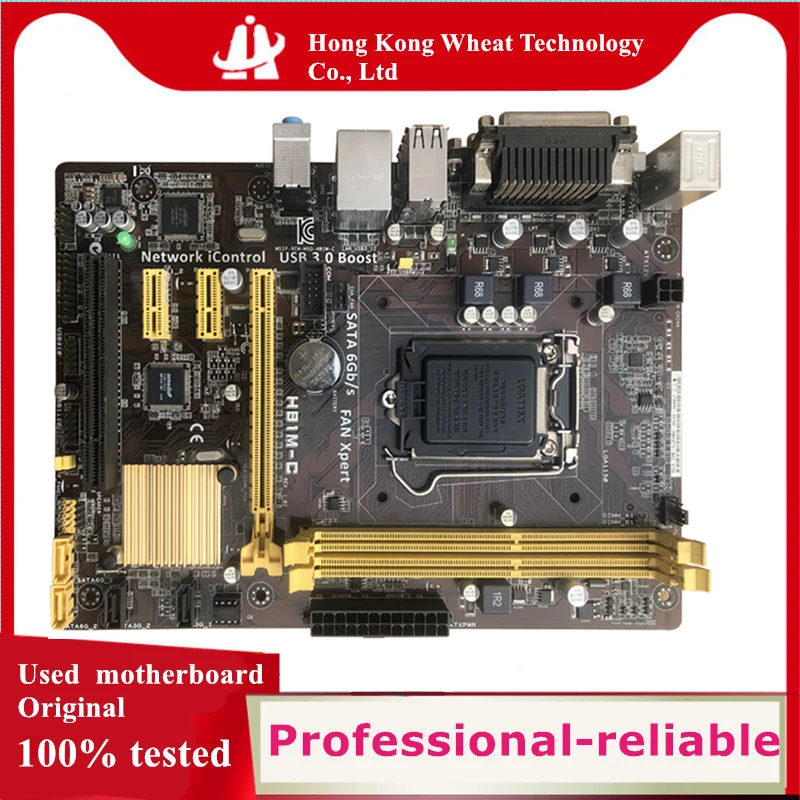 For Intel H81 H81M-C motherboard Used original LGA 1150 LGA1150 DDR3 16GB USB2.0 USB3.0 SATA3 Desktop Mainboard