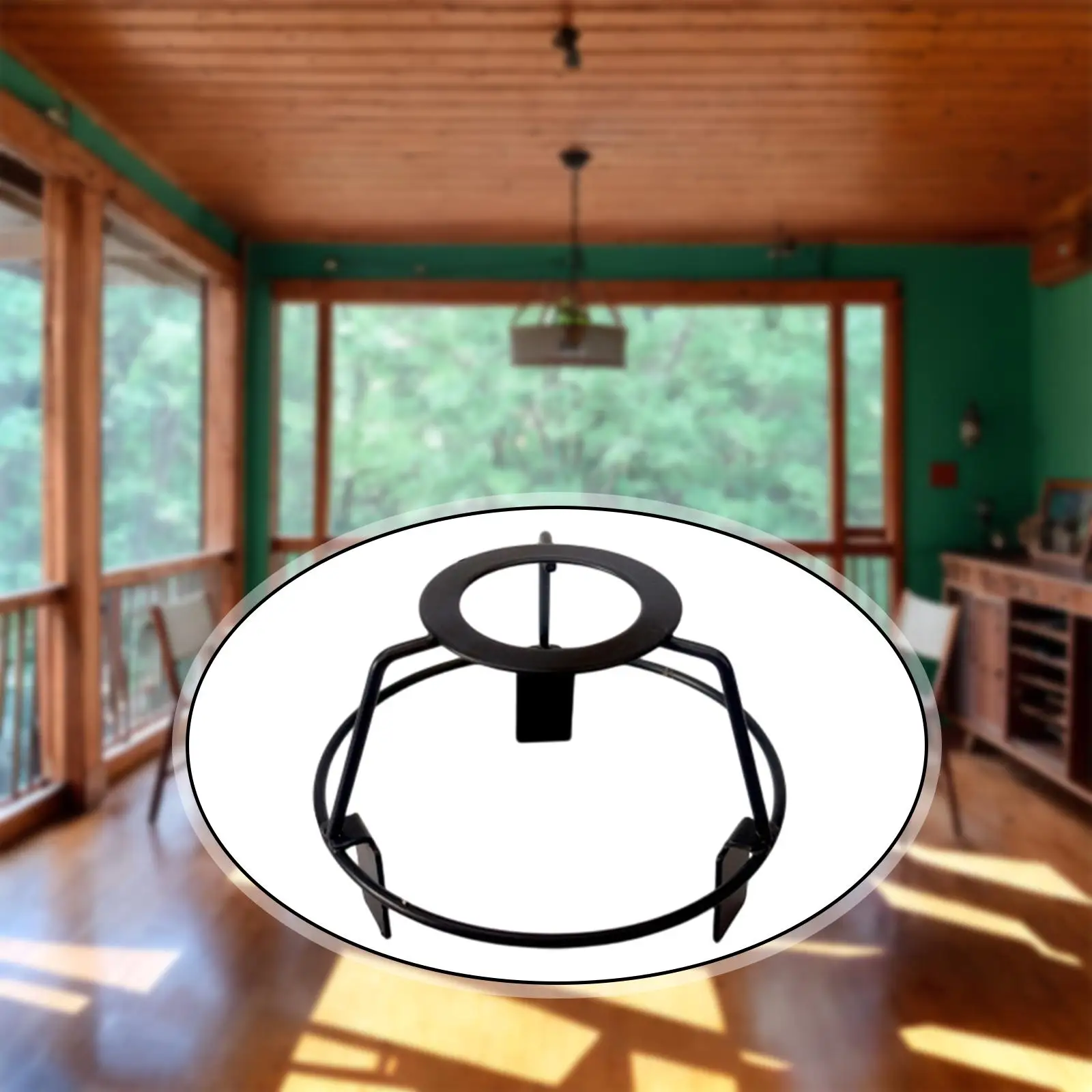 

Каркас абажура для самостоятельной сборки, круглый, прочный, из железа, детали для светильников, для подвесных/настольных ламп, 12 см, кольцевая опора, черный