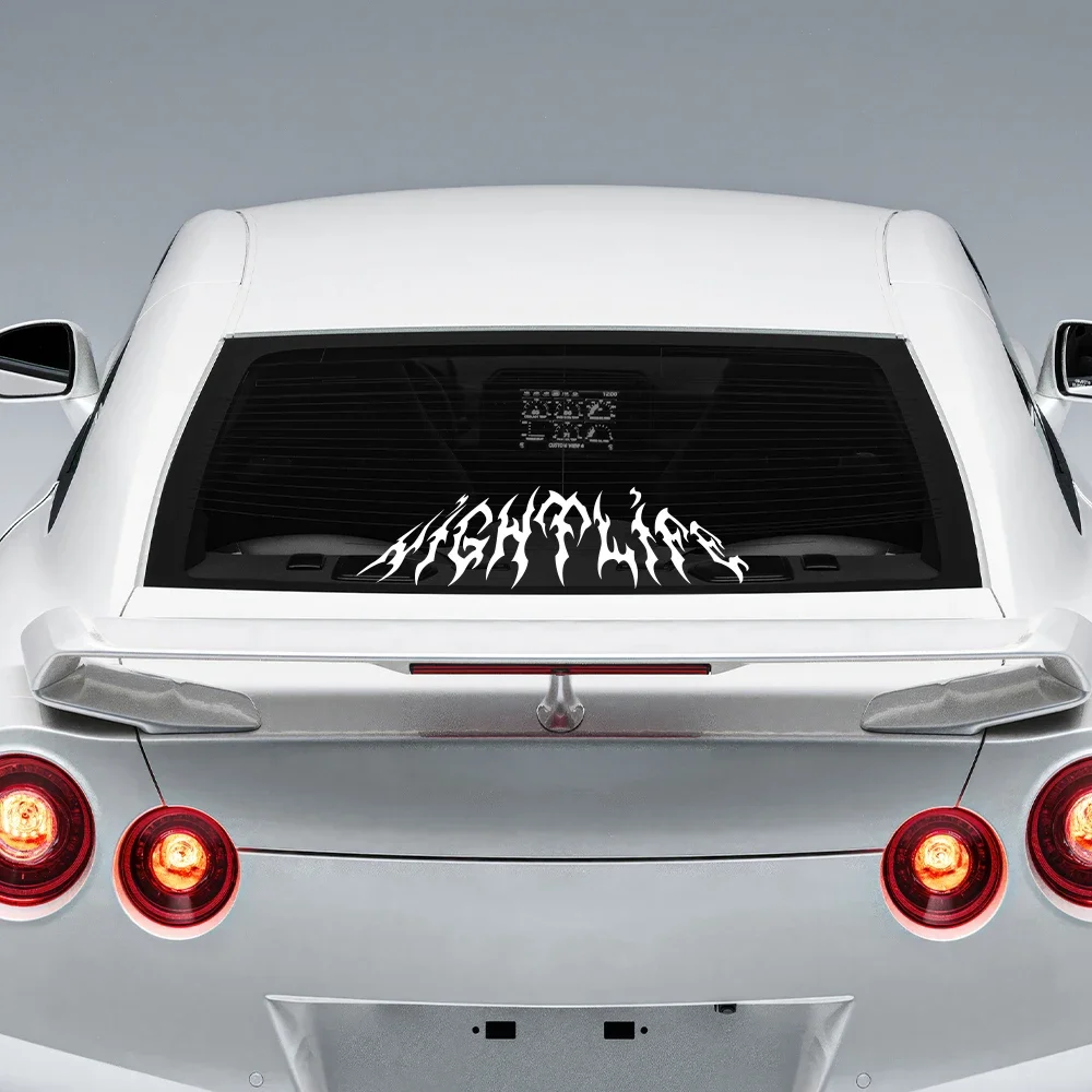 Banner para parabrisas de coche, gráficos de vida nocturna, ventana trasera, rayas de carreras, calcomanías de vinilo JDM, accesorios adhesivos para parabrisas de carrocería de camión