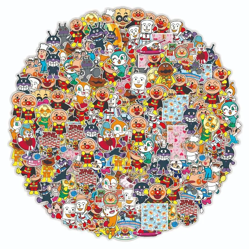 10/30/57pcs Anpanman Stickers Laptop Bicycle Guitar Skateboard Sticker Kid DIY Graffiti Waterproof Stickers Toy