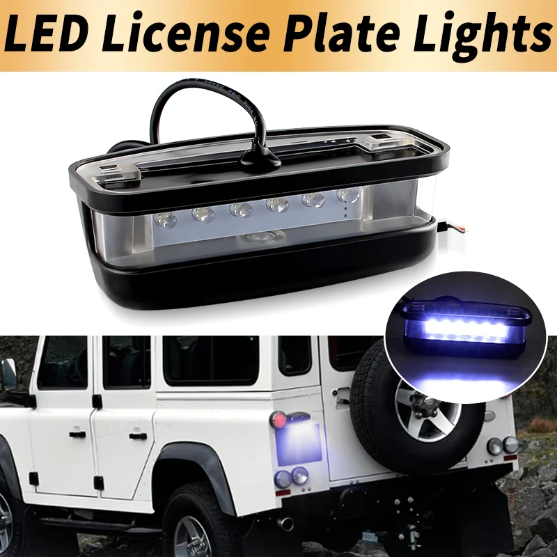 1PC LED License Plate Light Canbus For Land Rover Defender 90/110/130 1983-2016 High Bright Number Plate Lamp Car Accessories