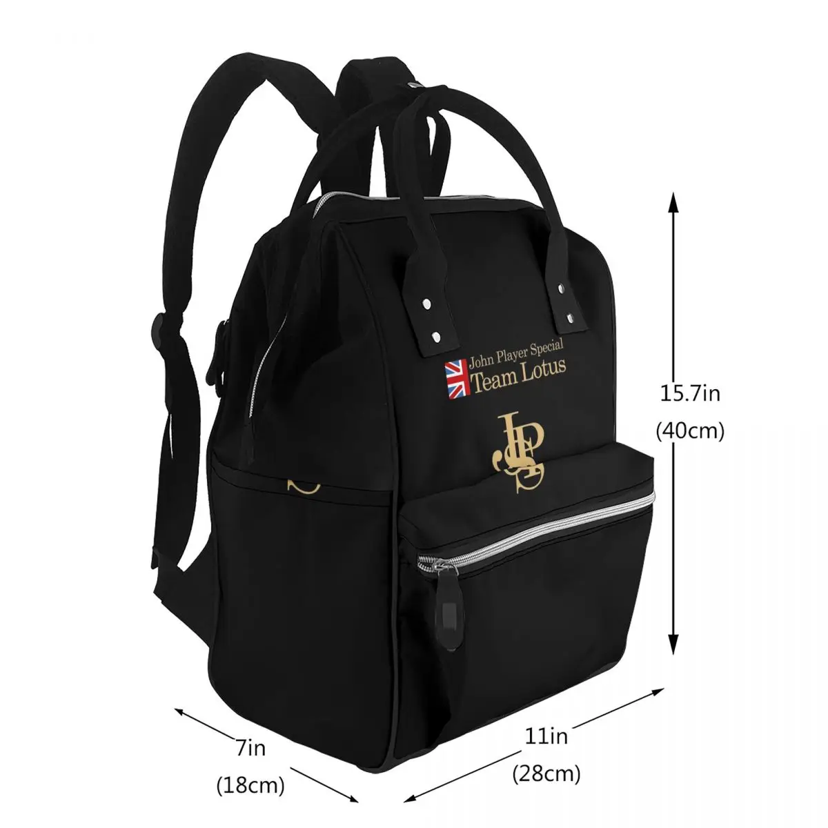 JPS John Player Special Team Student Backpack School Bag Hiking Travel Daypack for Men Women Bookbag Shoulder Bags