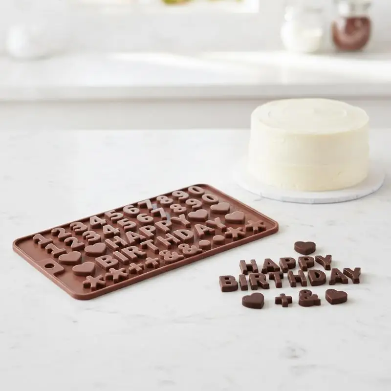 Silicone Alphabet Number Chocolate Mold Non Stick Food Safe Perfect For DIY Cake