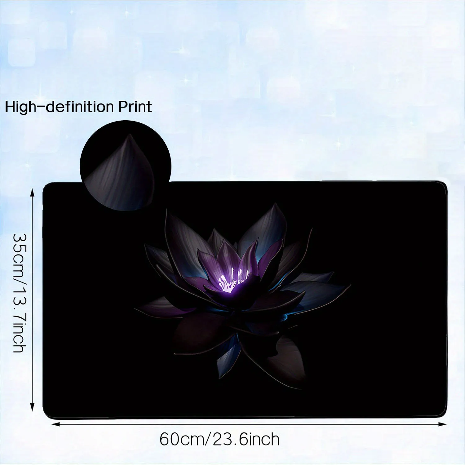 Black Lotus Design Mouse Pad Game Mat Large Computer Office Mousepad Anti-slip Playmat for MTG DTCG CCG RPG Trading Mats 35x60cm