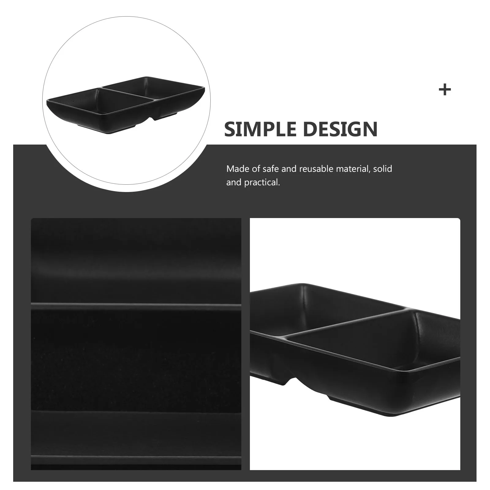 

2pcs Dipping Bowls Soy Sauce Dishes Snack Seasoning Melamine Sushi Tray Compact Home Dipping Sauce Bowls Restaurant