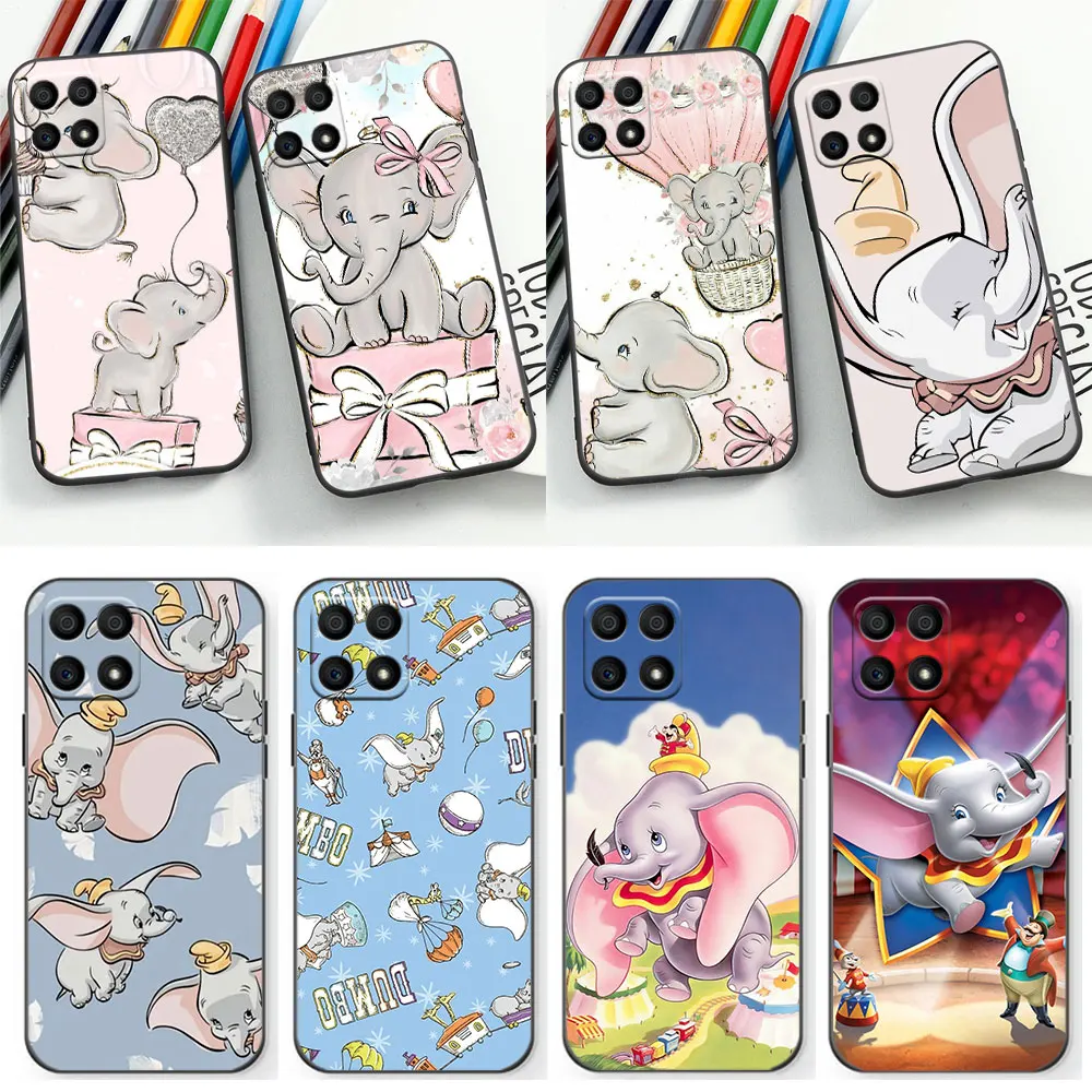 Disney Dumbo Cartoon Phone Case For Huawei P20 P30 Y6P Y7 Y9 NOVA 2I 3I 7I 8I 9SE Honor 90 20 9X 8X X9A X8 X7 X7A Case Cover