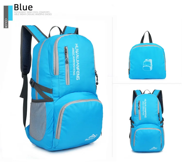 28l packbarer Rucksack faltbare ultraleichte Outdoor-Reisetasche großer zusammen klappbarer Rucksack Wander reise rucksack Bergsteiger-Tages rucksack Geringes Gewicht hohe Kapazität Wasserabweisendes Gewebe Top Punc – Detail 26