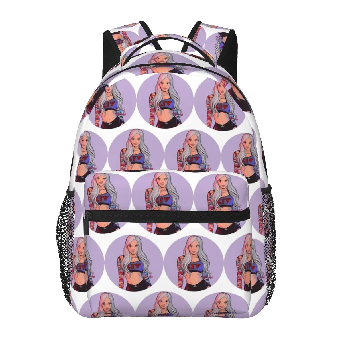 

Liv Morgan Backpacks Boys Girls Bookbag Students School Bags Cartoon Travel Rucksack Shoulder Bag Large Capacity