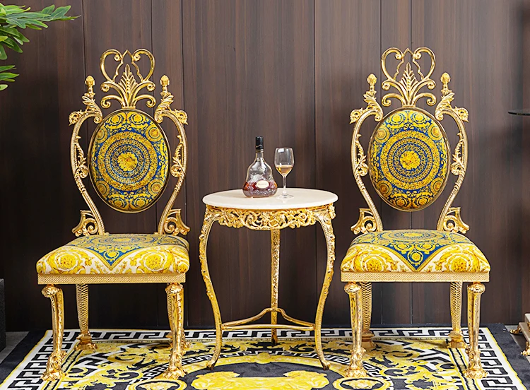 Manufacturer Design Wholesale Modern Luxury Gold Formal Dining Chair with Removable Cover for Home Bar Kitchen Hotel & Park Use