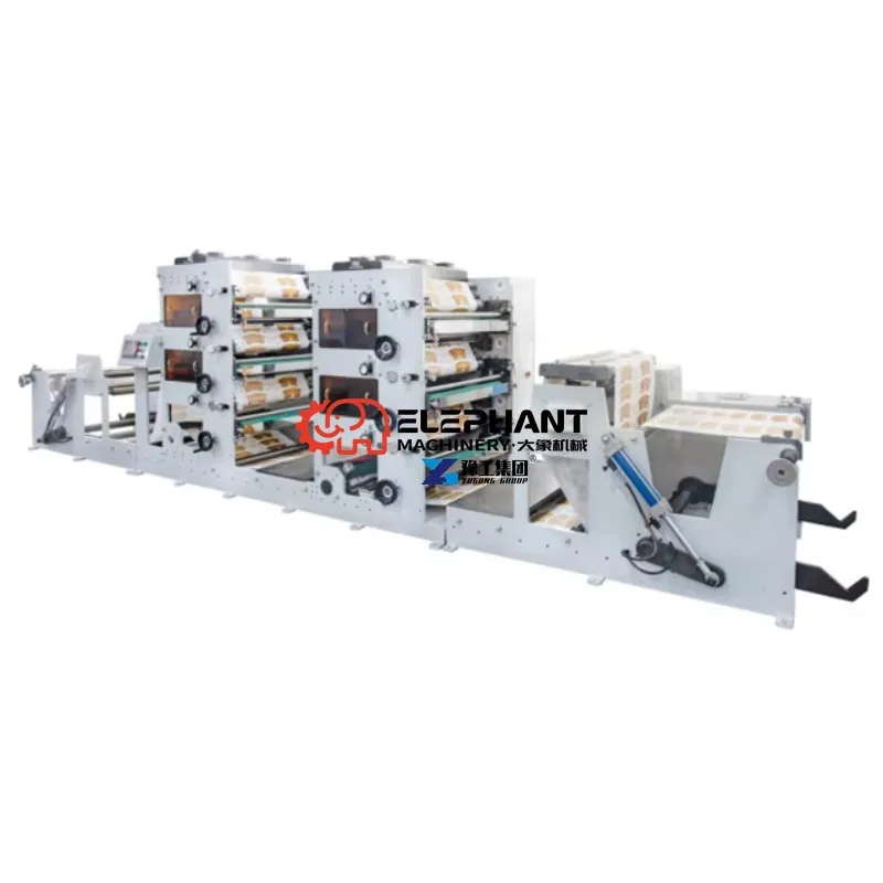 New 6 Color Automatic Roll To Roll Flexographic Printing Machine for Thermal Paper and Paper Bag Printing Production
