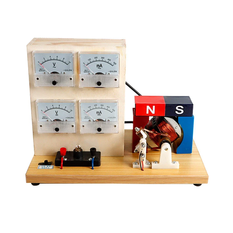 Hand-cranked AC/DC Generator Model Magnet Headband Current Voltmeter Physical Science Teaching Demonstration