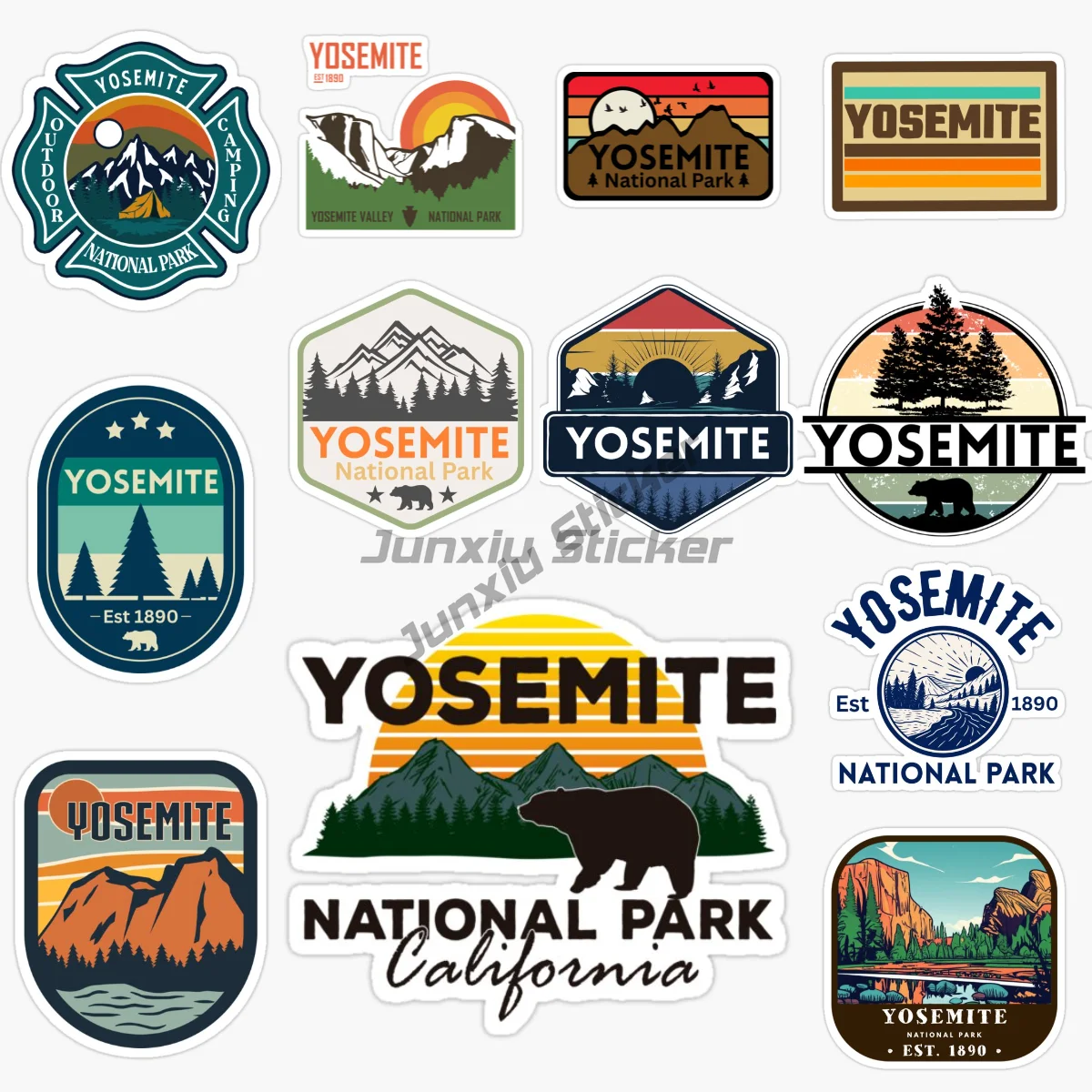 

YOSEMITE NATIONAL PARK Car Sticker Motorcycle Vinyl Bumper Truck Car Wall Room Bicycle Van Window Decorate PVC Decals
