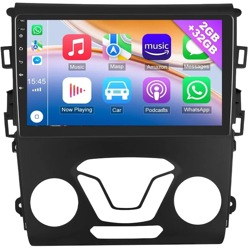 วิทยุติดรถยนต์สำหรับฟอร์ด ฟิวชั่น ปี 2013 2014 2015 2016 สเตอริโอ, อัพเกรดหน้าจอสัมผัส 9 นิ้ว สำหรับฟิวชั่น มอนเดโอ วิทยุแอนดรอยด์ พร้อมแอพไร้สาย