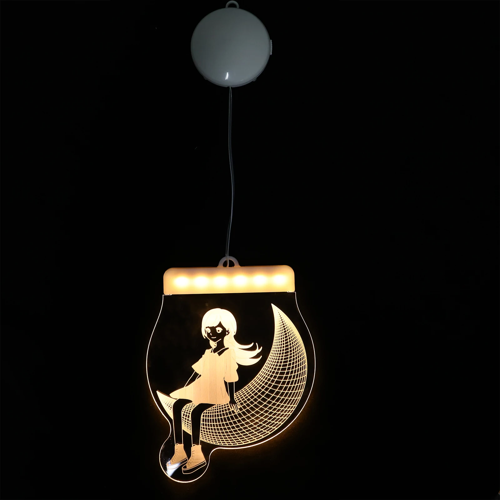 

Creative Suction Cup Hanging Lamp 3D LED Light Bedroom Decor Wall Living Room Lights Kids Nursery Window Display