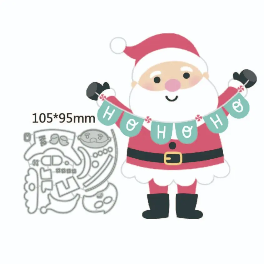 2023 New Metal Cutting Dies Santa Claus Decoration Scrapbooking Emboss Clipbook Template Greeting Card handmad Dies