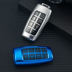 4/8 Buttons TPU Car Key Case Cover For Hyundai Genesis G80 GV70 GV80 GV90 2020 2021 2022 Shell Fob Holder Keychain Accessories
