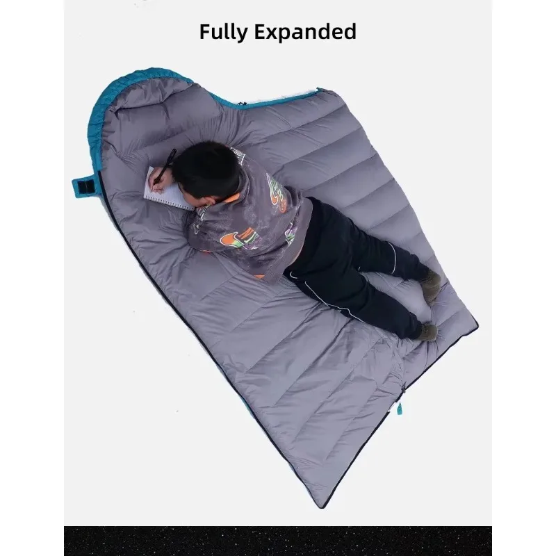 Camping Children's Down Sleeping Bags, 4 Season Warm and Cool Weather Waterproof Sleeping Bags for Kids