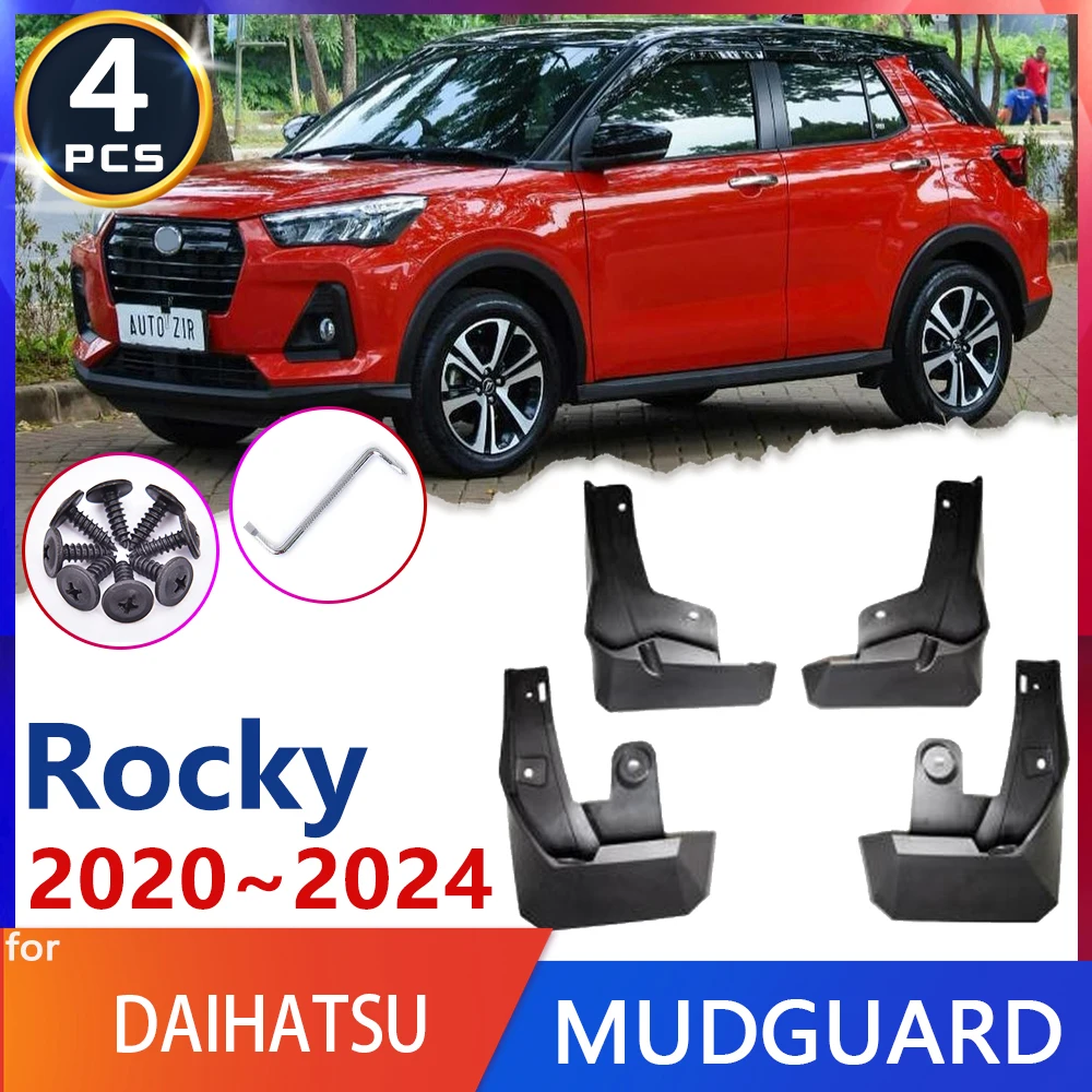 For Daihatsu Rocky A200 Toyota Raize 2020~2024 2021 2022 2023  Car Fender Mud Flap Mudguards Mudflaps Splash Guards Goods Auto