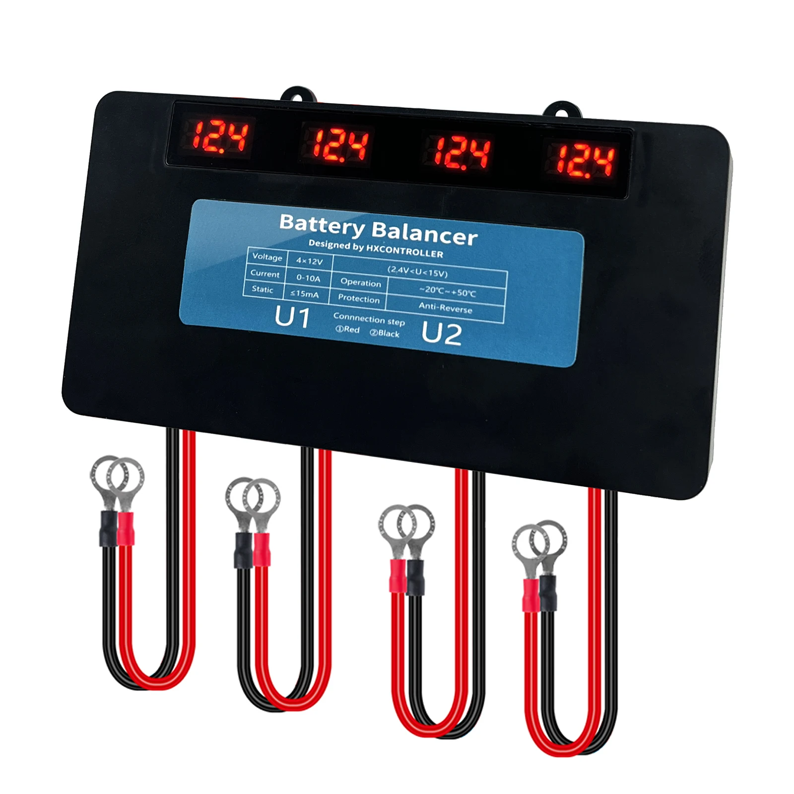 Display a LED 24V 48V 60V 72V 96V bilanciamento della batteria sistema solare equalizzatore della batteria bilanciatore di tensione per batteria al