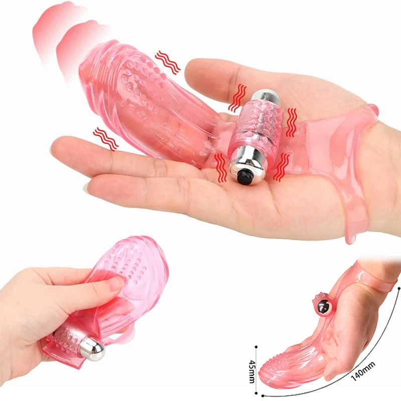 Silicone Finger Cot Vibrator G-spot Clitoral Stimulation Electric Masturbator Dildo Orgasm Massage Vibrador 18+ Women's Sex Toys