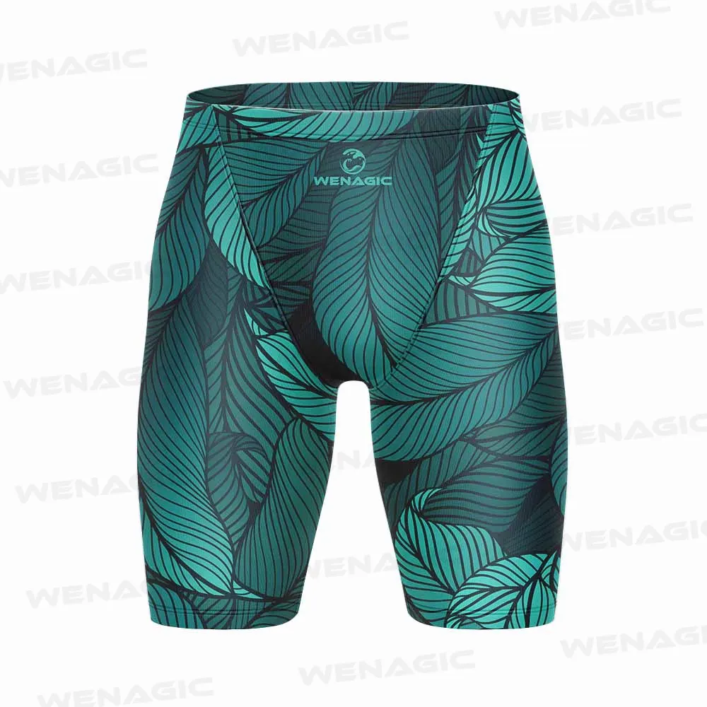 Surf Shorts 2023 New Professional Men Race Swim Trunks Quick Dry Swimwear Training Flowers Print Beach Tight Swimsuit Jammer