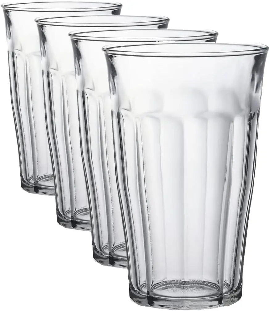 Juego de 6 vasos Duralex Picardie, hechos en China, 16.87 oz