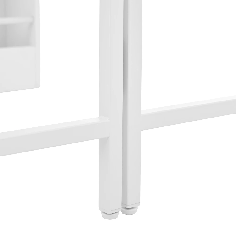 Moderner Bartisch, ausziehbar 360° ° Drehbarer Bartisch mit Stauraum, umkehrbarer Tisch, Sideboard-Bar mit Glastür – Detail 24