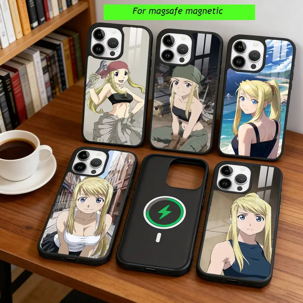 

Anime Fullmetal Alchemist Phone Case For iPhone17,16,15,14,13,12,11 Plus,Pro Magnetic with Magsafe Wireless Charging