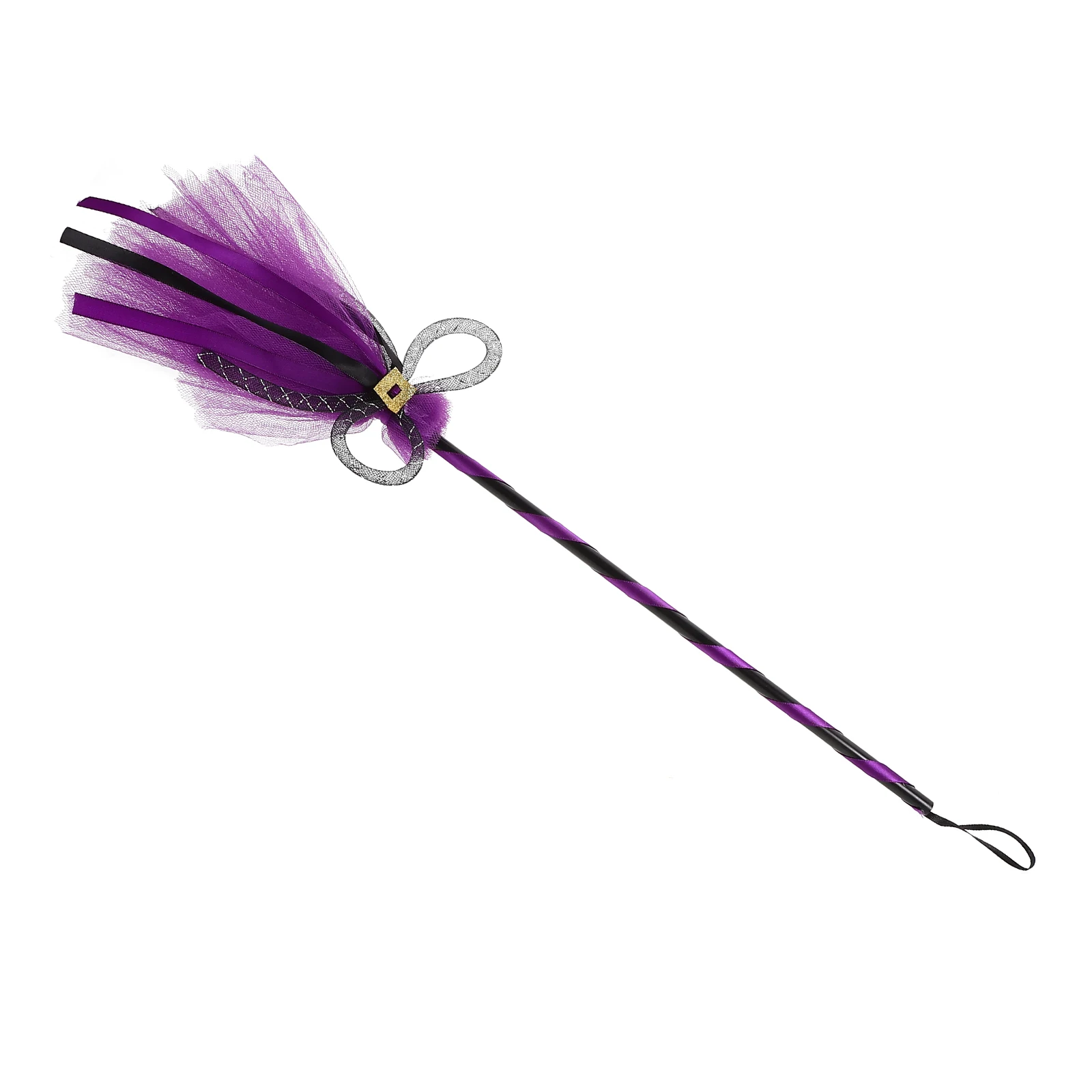 

Witch Broom Halloween Decorations PVC Prop Luxury Besom Stick Lightweight Comfortable Grip Cosplay Party Supplies DIY