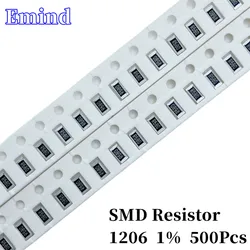 500 шт. 1206 Smd резистор 0R 1 1% 2 1,5 6,2 7,5 8,2 4,7 5,1 Ом 10K 20K 30K 33K 36K 43K 47K 51K 62K 68K 75K 82K 560K 1M