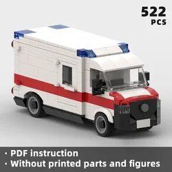 versatile emergency doctor vehicle bricks NAW ITW transport car blocks custom Ambulance building moc unique display klocki