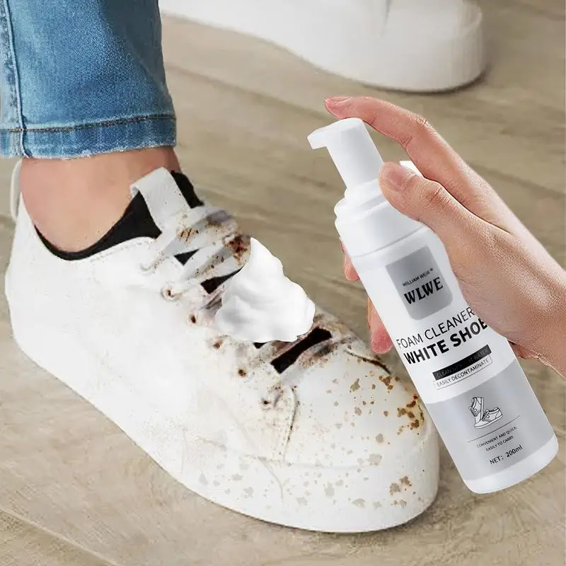 Shoe Cleaning Foam Sneaker Protector Spray For White Shoes Sneaker And Shoe Cleaner Removes Dirt And Stains Shoe Whitener For