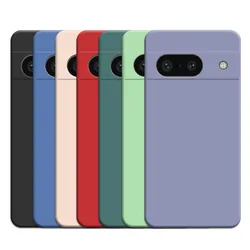 For Google Pixel 8A Case Liquid Silicone Coque Google Pixel 8 A 8 Pro Cover TPU Rubber Phone Protector Case Pixel 8A Cover