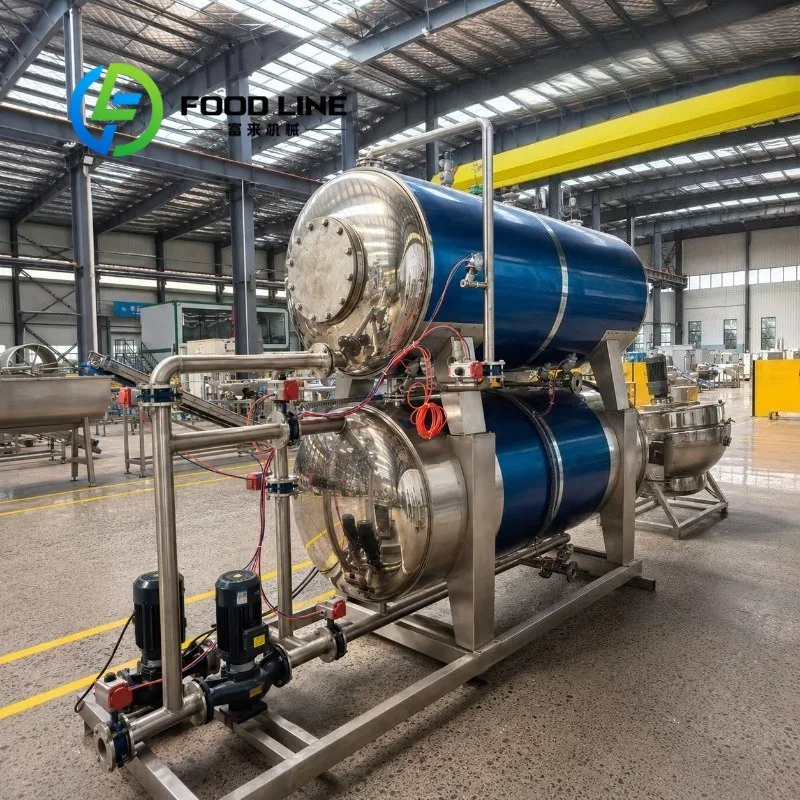 Food Sterilizer Autoclave Retort Model Counter Pressure Air Injection System Tofu Product Sterilization Use Custom Support
