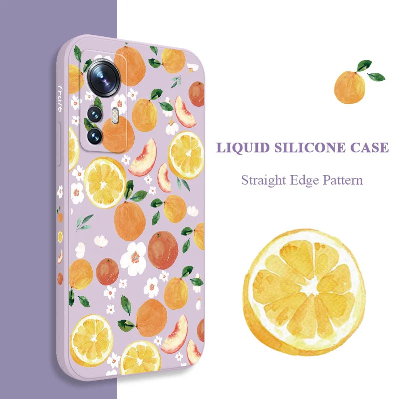 

Watercolor Oranges Phone Case For Xiaomi Mi 14 13 12 11 Ultra 10 12T 11T 10T 9T Pro Lite Poco F4 X4 M4 F3 X3 M3 Pro 5G GT Cover