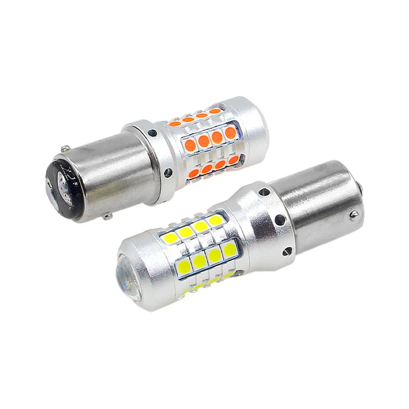 2Pcs 3030 25SMD 1156 BA15S P21W BAU15S PY21W 7440 7443 1157 BAY15D P21/5W 3157 LED Bulbs CanBus Brake Reverse Parking Lamps