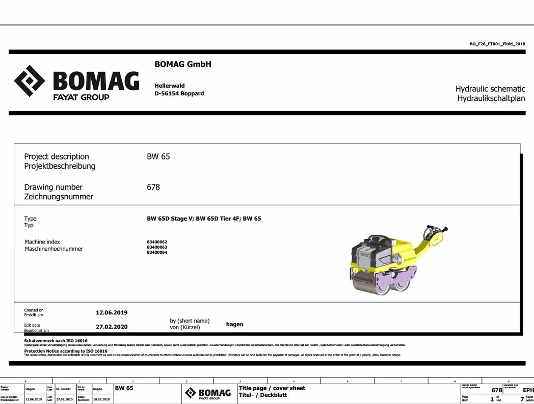 Bomag Machinery PDF DVD 2.88GB 03.2021 Electrical Wiring Diagram & Hydraulic Schematic DVD