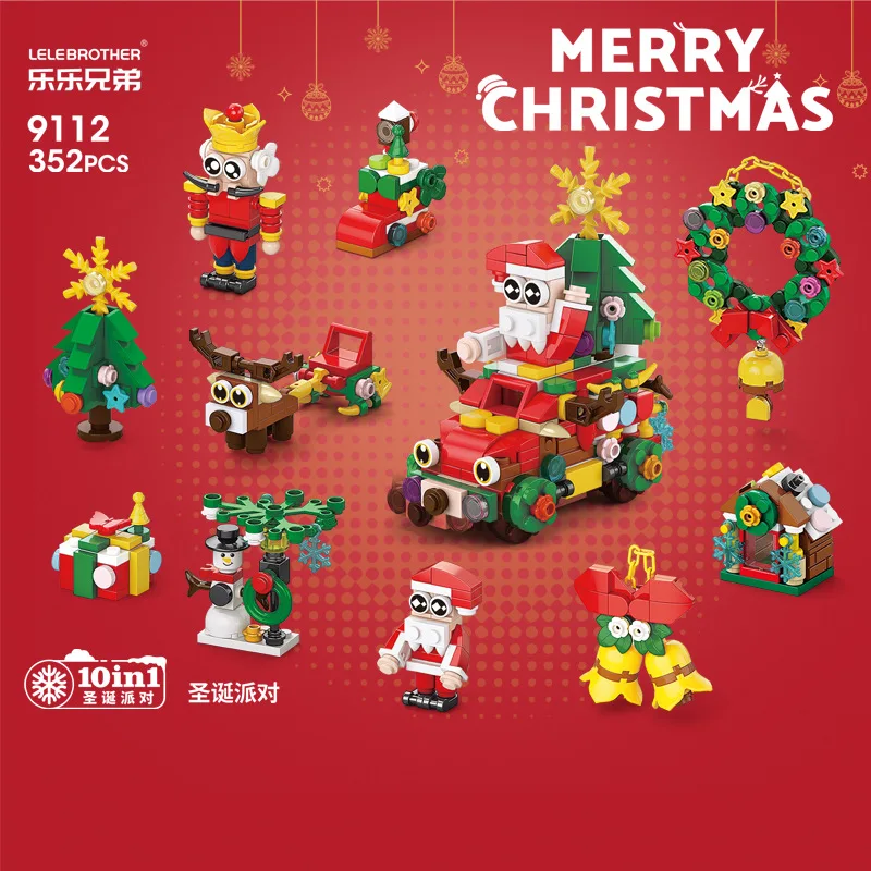 

Christmas House Bricks Construction Set for Adults Christmas Tree Particle Assembled Diamond Building Blocks for Children 6 Year