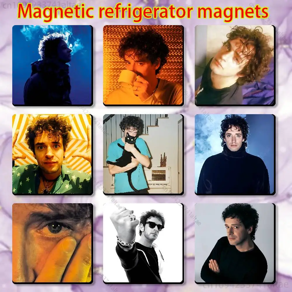 

Singer Gustavo C-Cerati Fridge Magnet Square Stickers Personalize Home Decor Souvenirs Gift