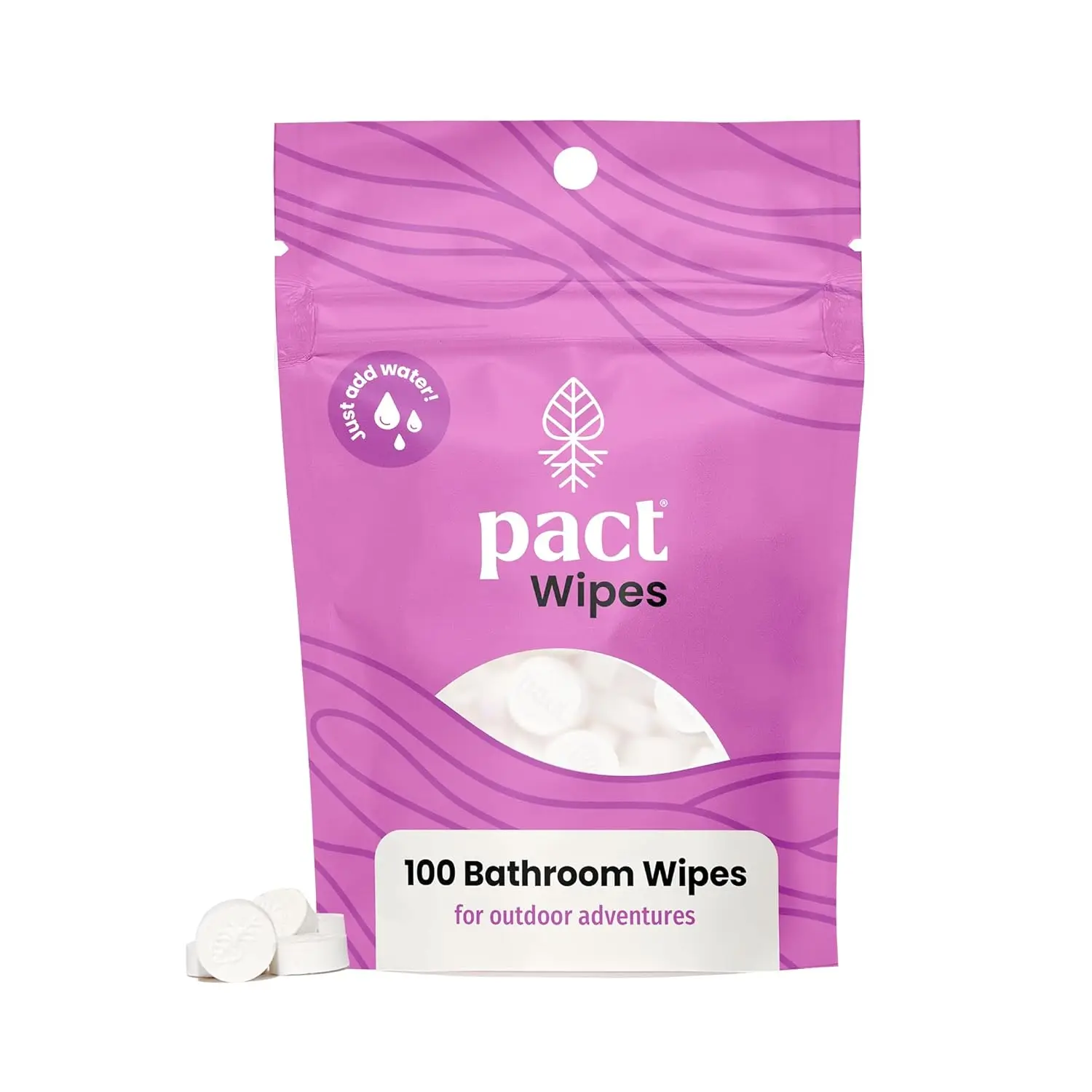 

Compressed Toilet Wipes (100-Pack) for Camping, Backpacking, Travel - Eco-Friendly & Fragrance-Free