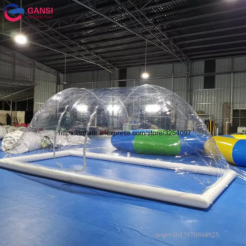Tienda inflable transparente personalizada al aire libre de la burbuja de la bóveda de la piscina